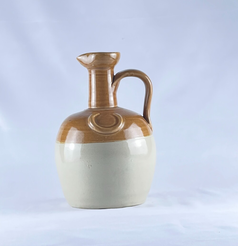 Vintage Ye Monks Scotch Whisky Ceramic Flagon Donald Fisher Edinburgh Stoneware